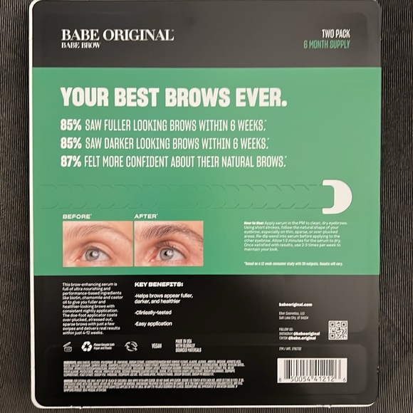 Babe Original Amplifying Brow Serum Fuller Looking Brows 2 x 3ml. - Picture 3 of 4